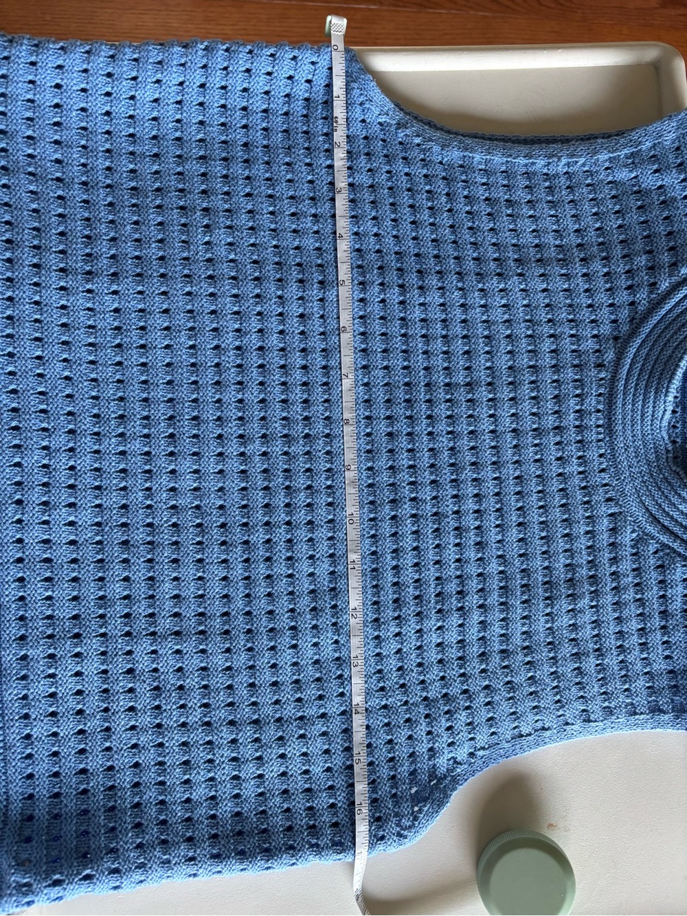 Sleeveless Light Blue Sleeveless Sweater Fringe Top - Picture 5 of 5